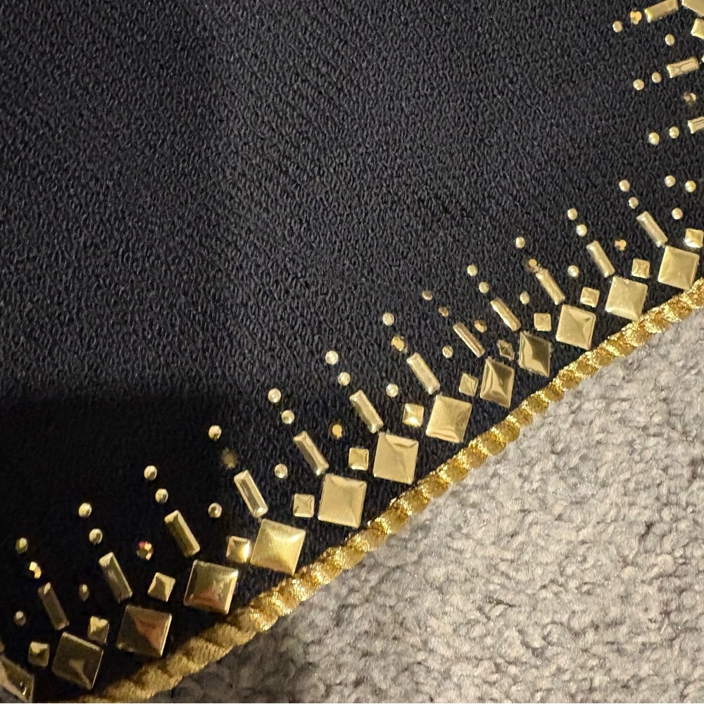 ST. JOHN Evening NEW Gold Studded Embellished Cardigan Sweater Jacket Size 8 - Picture 5 of 16